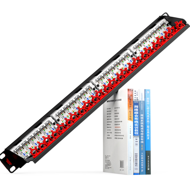  安普康AMPCOM 工程级24口超五类非屏蔽网络配线架AC5EE24    