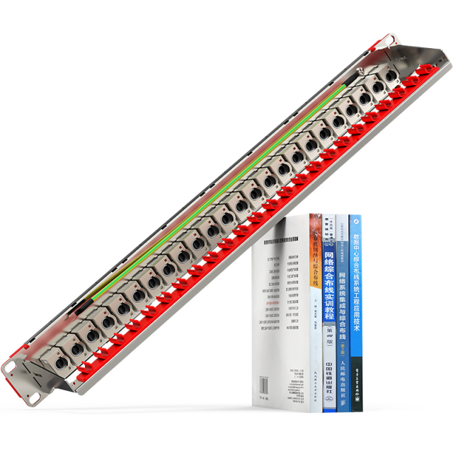 安普康AMPCOM工程级 24口超五类免打屏蔽网络配线架AC5EB024    