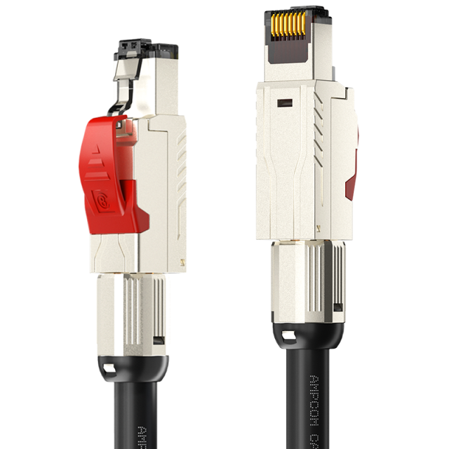 安普康AMPCOM八类锌合金屏蔽免压接水晶头AC84508  