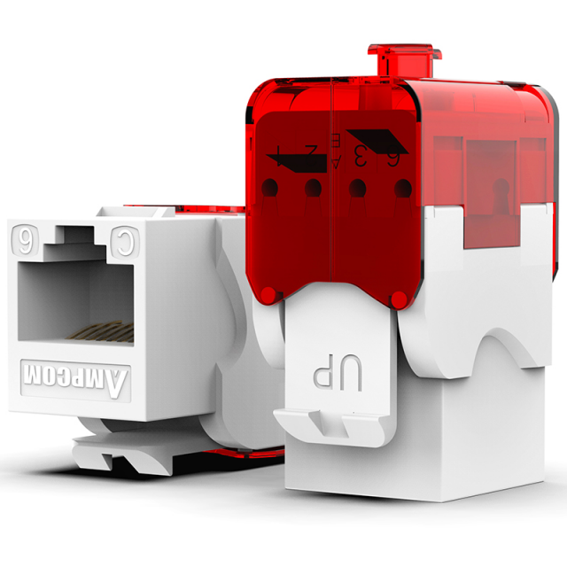 安普康AMPCOM六类非屏蔽网络模块180°免打线(多色） 