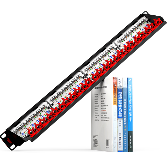  安普康AMPCOM工程级 24口六类非屏蔽网络配线架AC6E24    